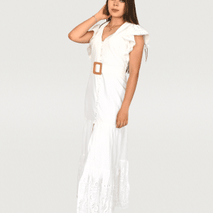 Vestido mangas de encaje