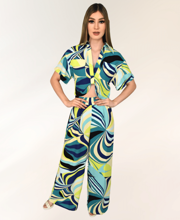 Conjunto estampado verde