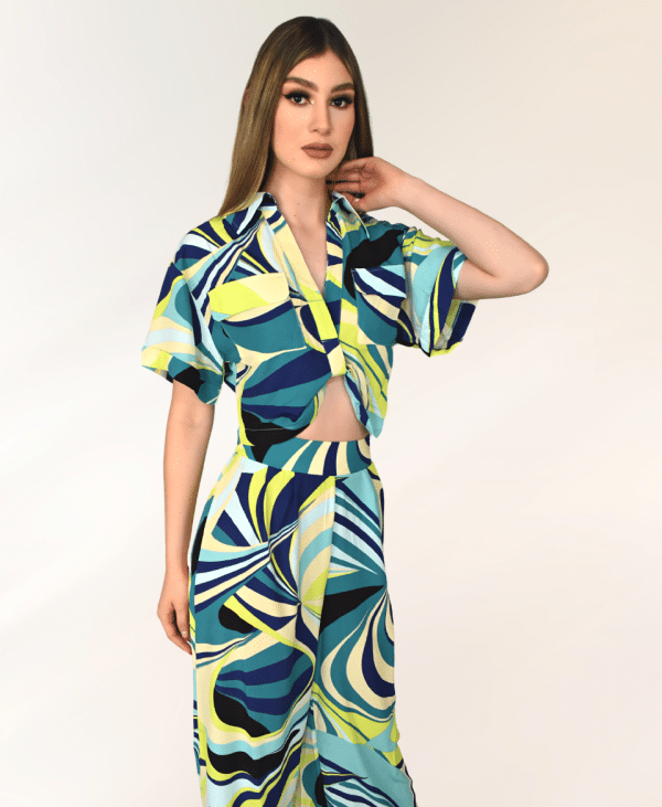 Conjunto estampado verde