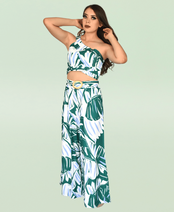 Conjunto estampado cinturón